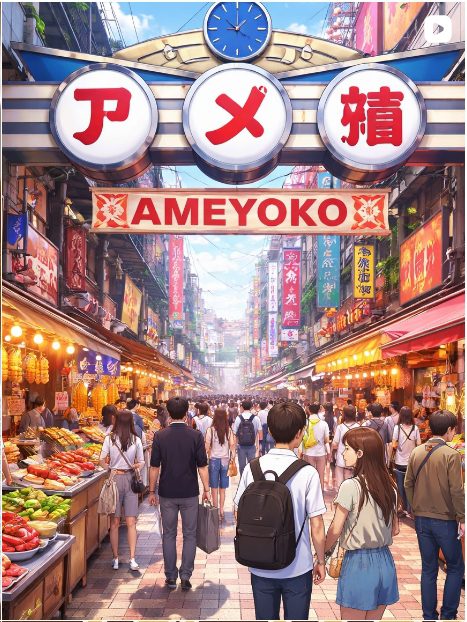 Foto di copertina dal feed Instagram con Ameyoko in stile anime con la scritta "Ameyoko"